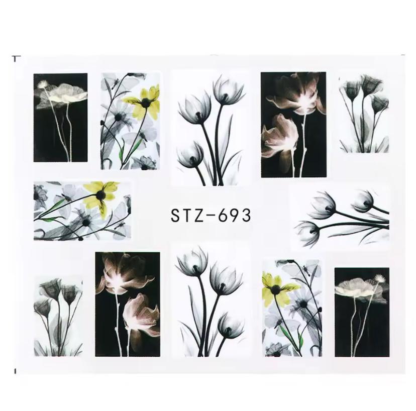 Wasserabziehbilder  STZ-693 Blumen