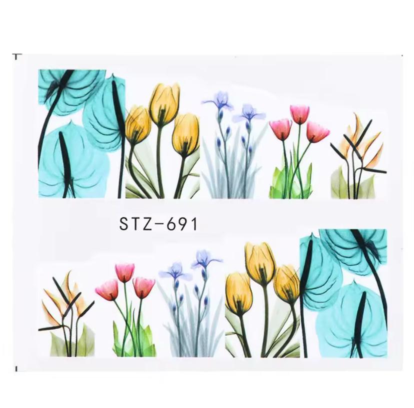 Wasserabziehbilder  STZ-691 Blumen
