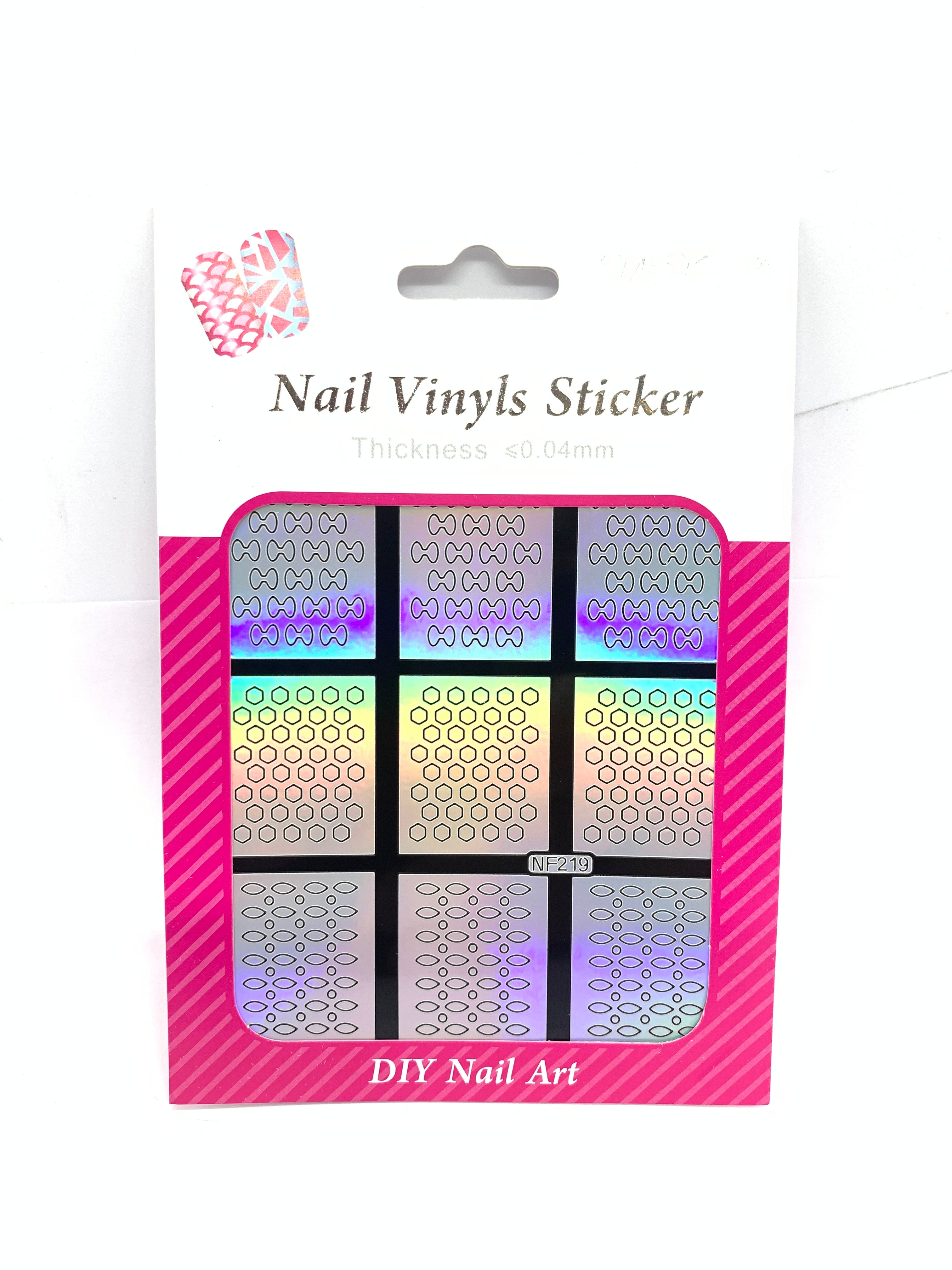 Трафарет для дизайна ногтей №1