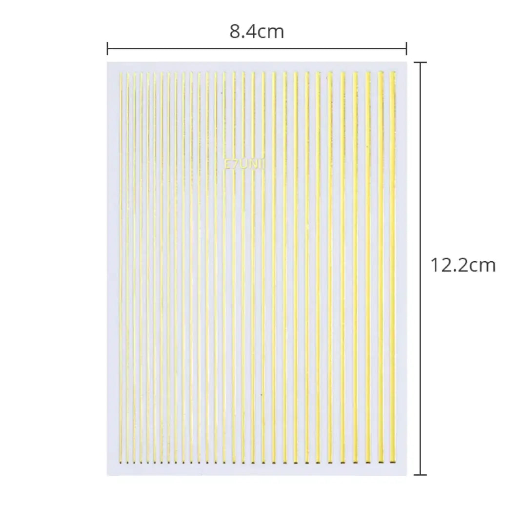 Flexible 3D-Manikürebänder Gold