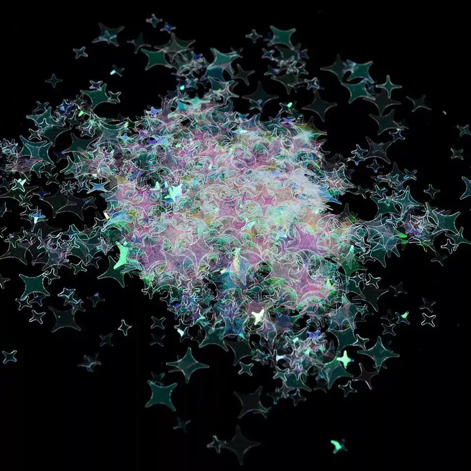 Konfetti-Chamäleon für Nageldesign, 6 stk.