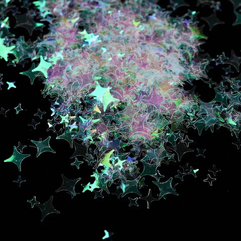 Konfetti-Chamäleon für Nageldesign, 6 stk.