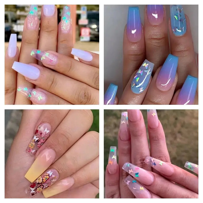 Konfetti-Chamäleon für Nageldesign, 6 stk.