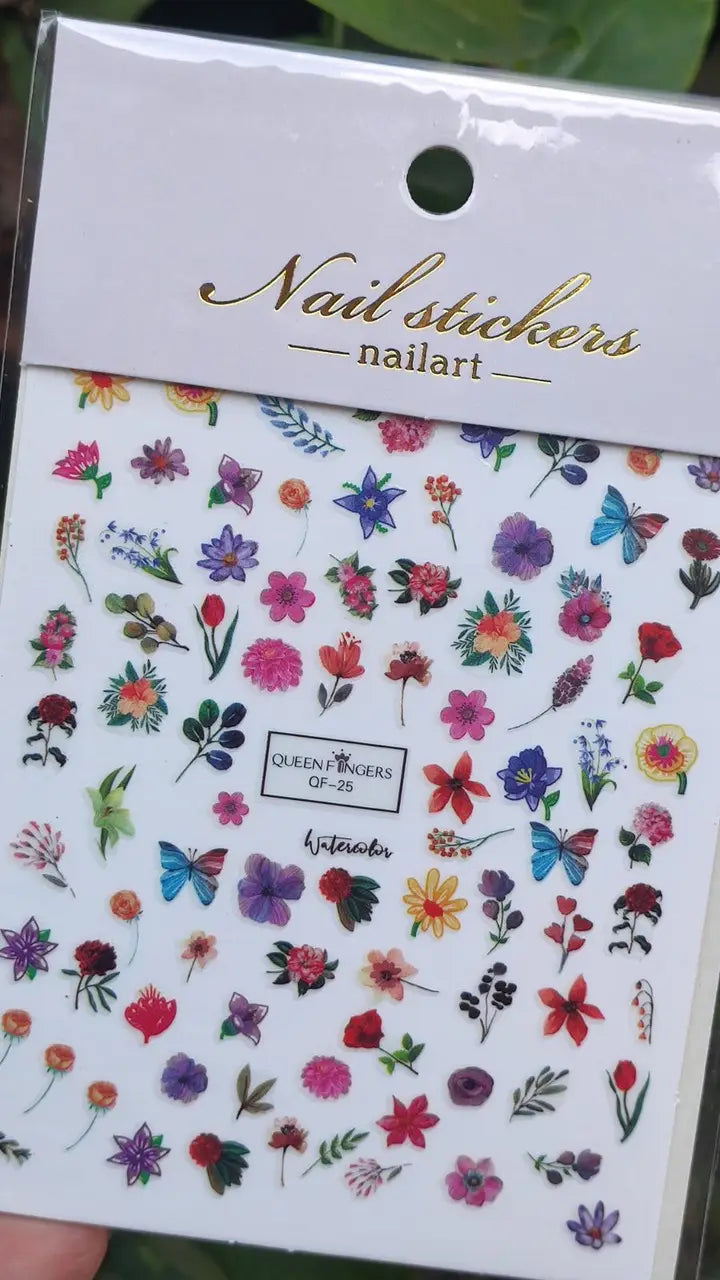 Nagelsticker für Nageldesign mit selbstklebender Rückseite QF-25