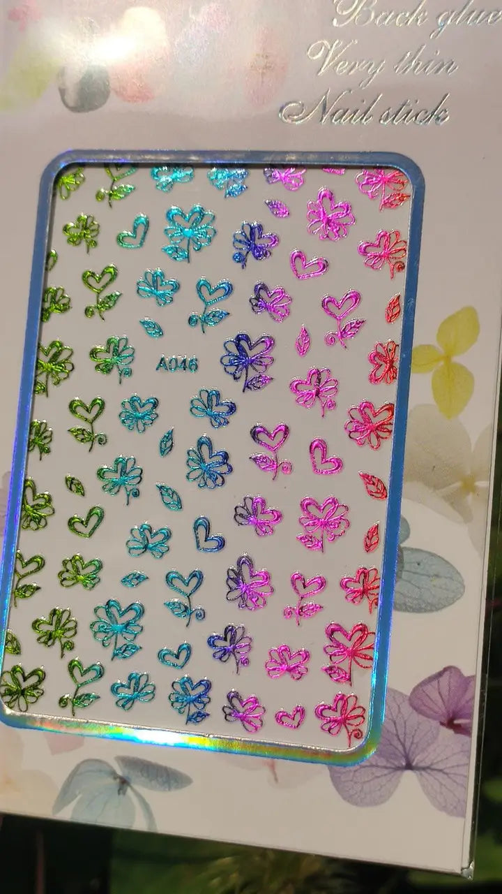 Nagelsticker für Nageldesign mit selbstklebender Rückseite
