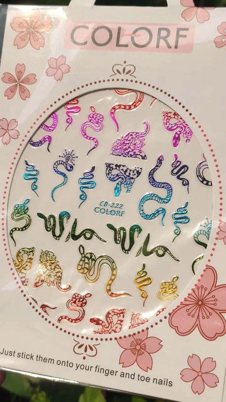 Nagelsticker für Nageldesign mit selbstklebender Rückseite