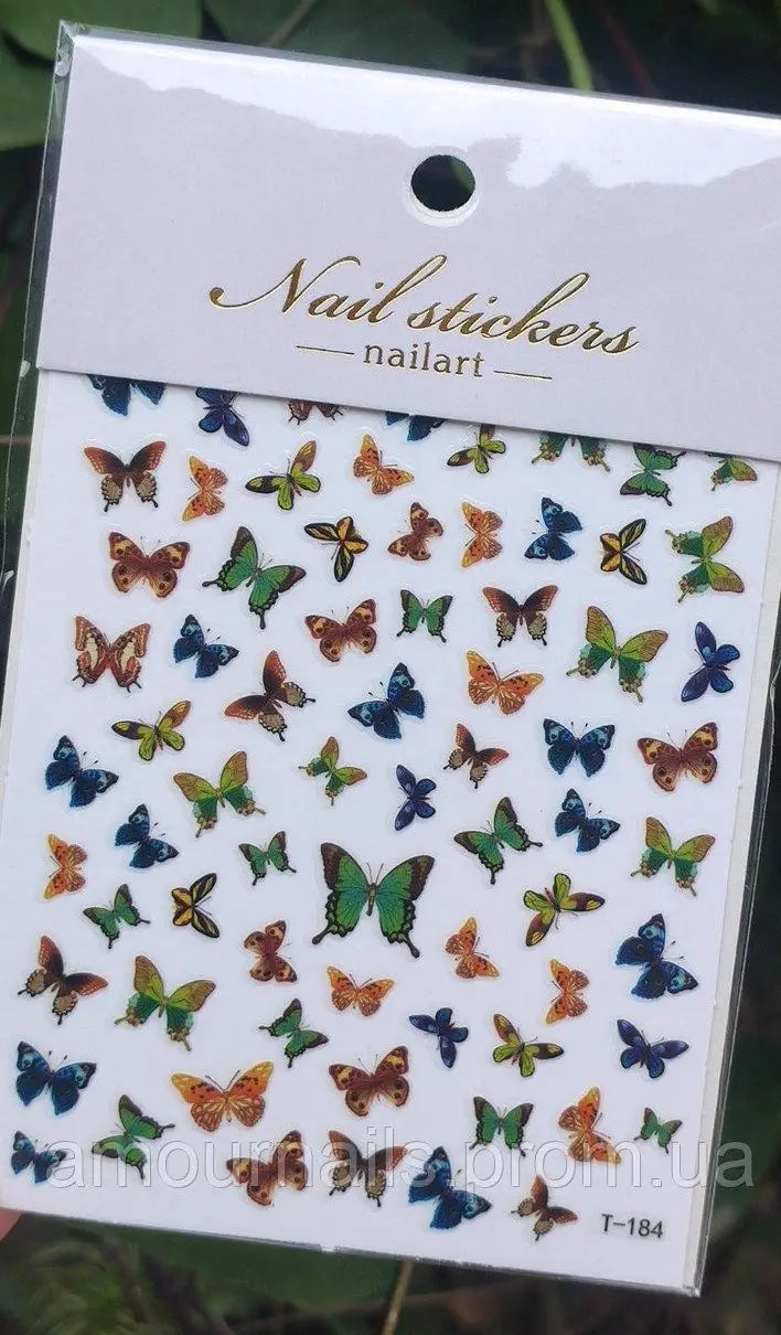 Nagelsticker für Nageldesign mit selbstklebender Rückseite T-184