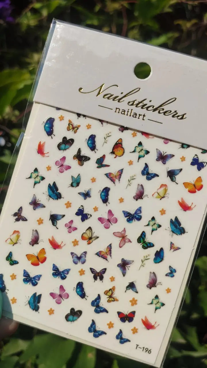 Nagelsticker für Nageldesign mit selbstklebender Rückseite T-196