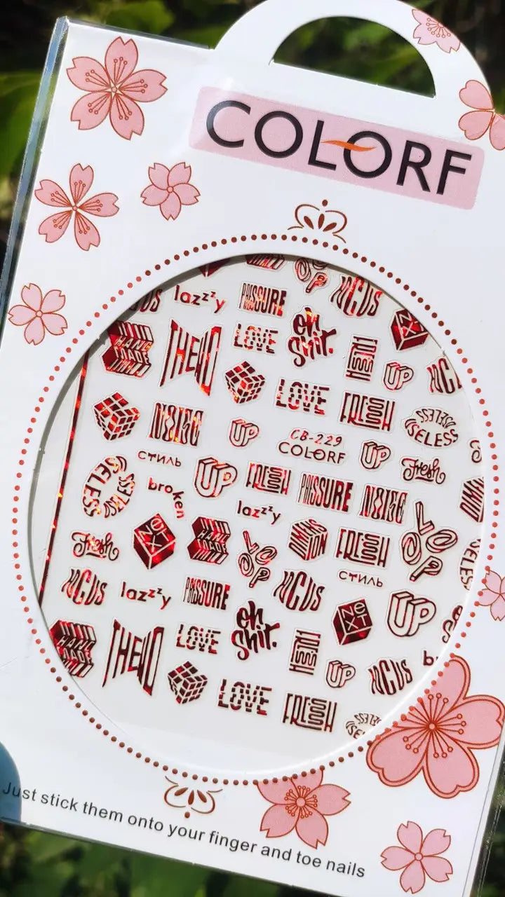 Nagelsticker für Nageldesign mit selbstklebender Rückseite