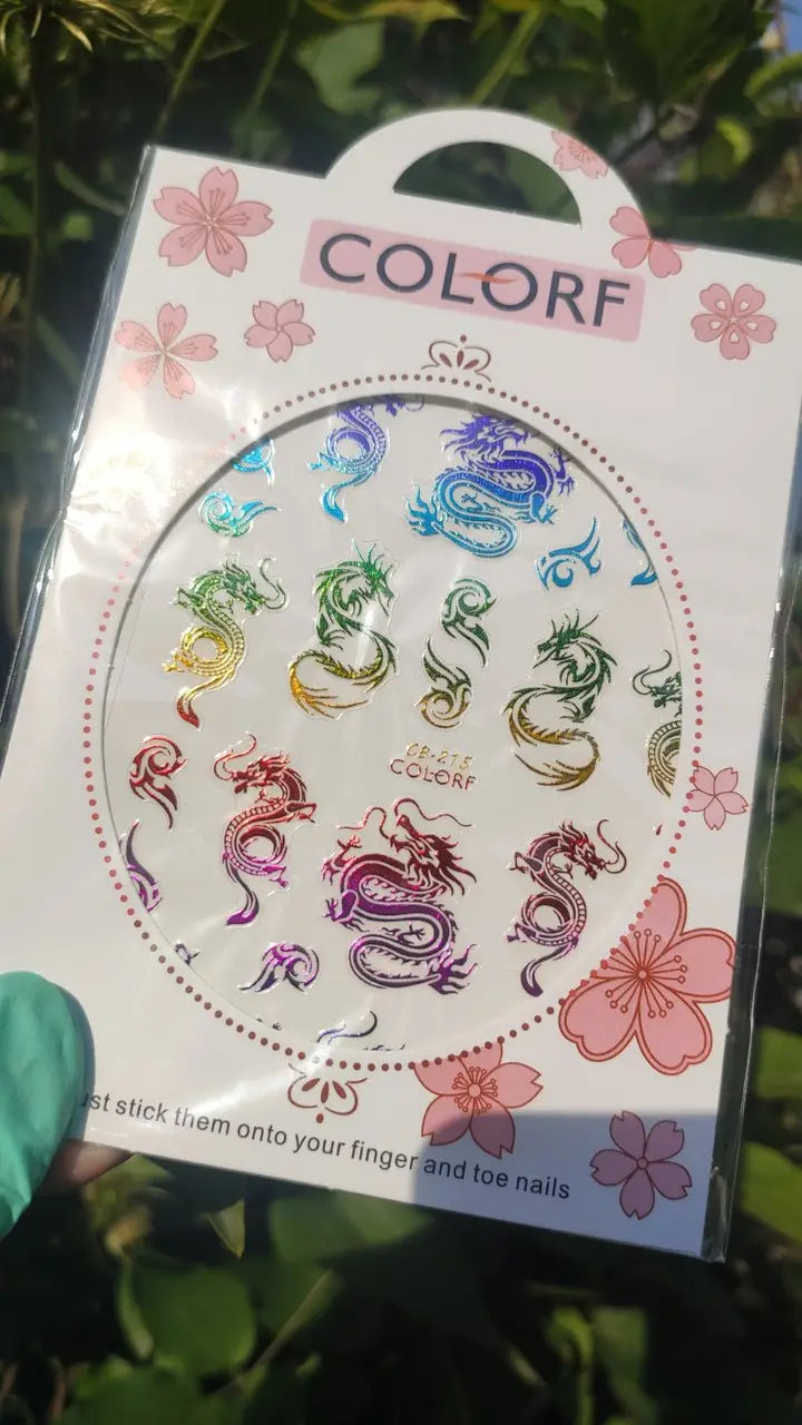 Nagelsticker für Nageldesign mit selbstklebender Rückseite