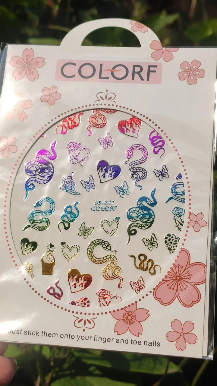 Nagelsticker für Nageldesign mit selbstklebender Rückseite