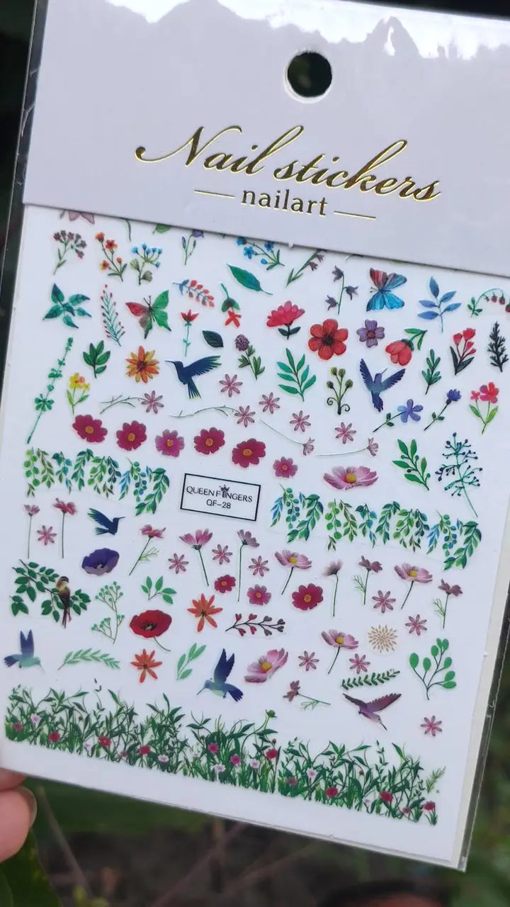 Nagelsticker für Nageldesign mit selbstklebender Rückseite QF-28