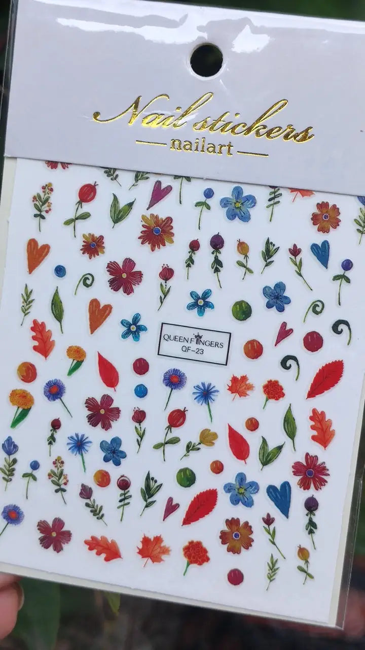 Nagelsticker für Nageldesign mit selbstklebender Rückseite QF-23