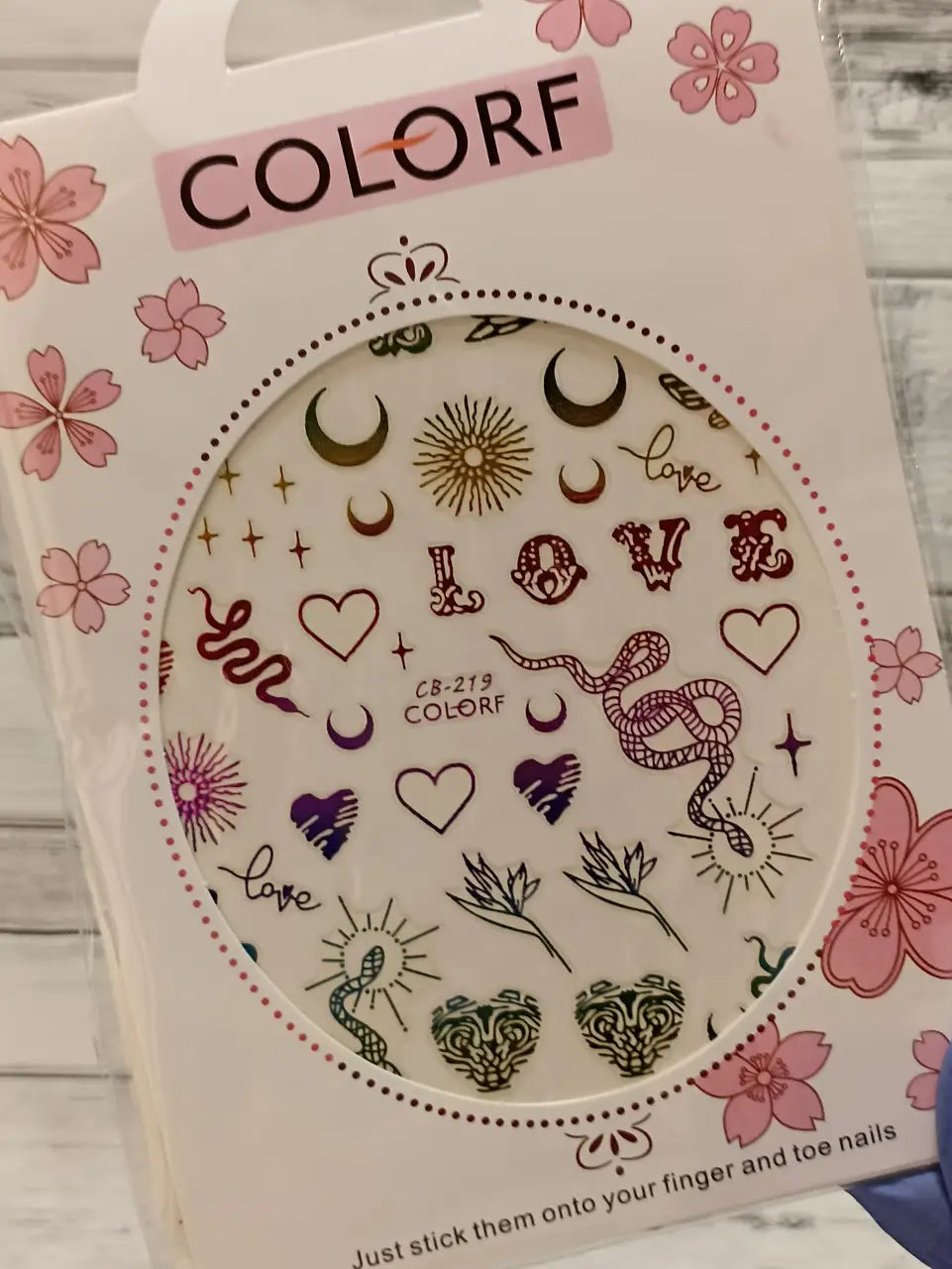 Nagelsticker für Nageldesign mit selbstklebender Rückseite