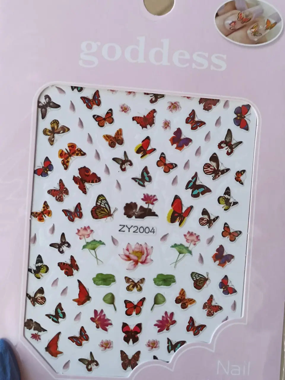 Nagelsticker für Nageldesign mit selbstklebender Rückseite