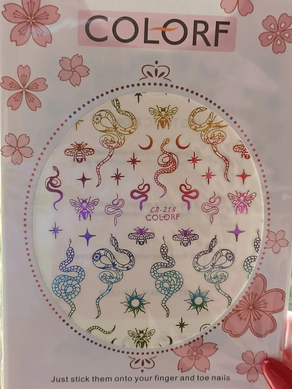 Nagelsticker für Nageldesign mit selbstklebender Rückseite