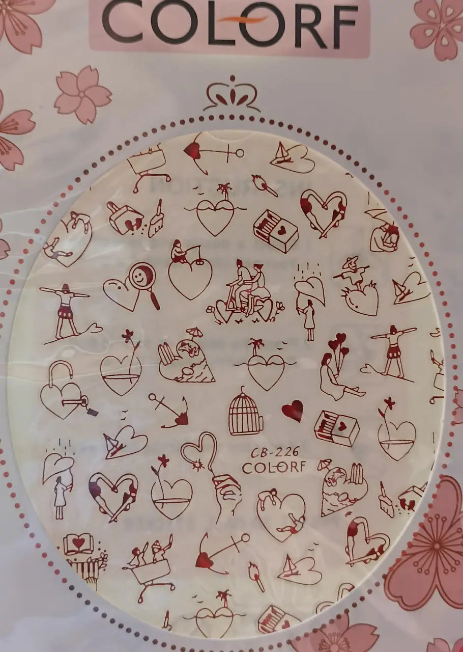 Nagelsticker für Nageldesign mit selbstklebender Rückseite