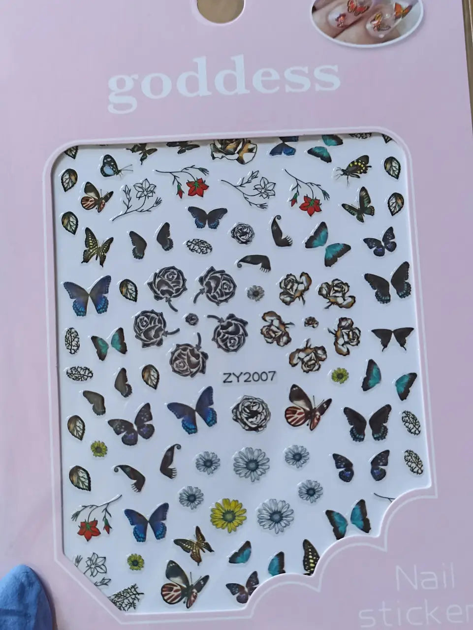 Nagelsticker für Nageldesign mit selbstklebender Rückseite