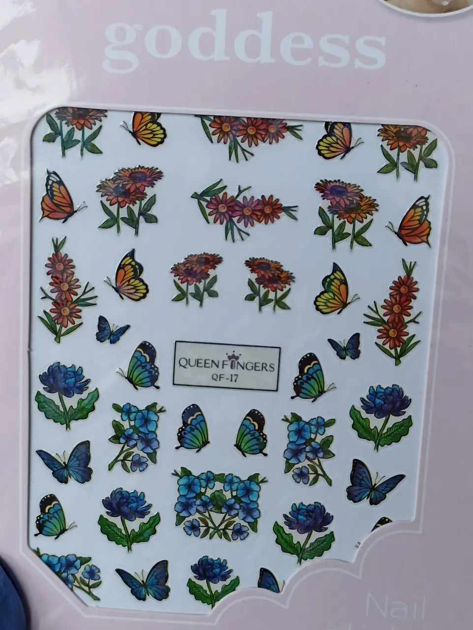 Nagelsticker für Nageldesign mit selbstklebender Rückseite