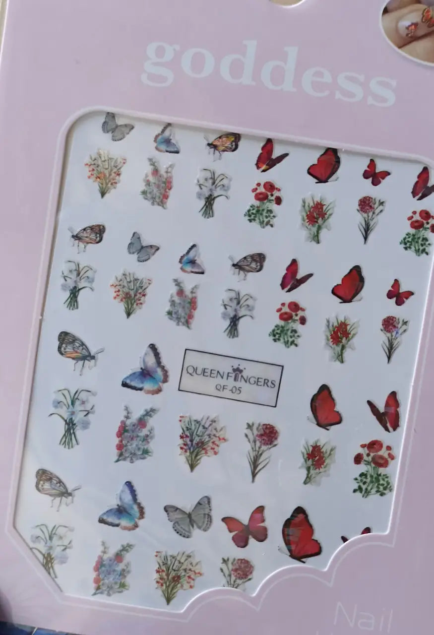 Nagelsticker für Nageldesign mit selbstklebender Rückseite