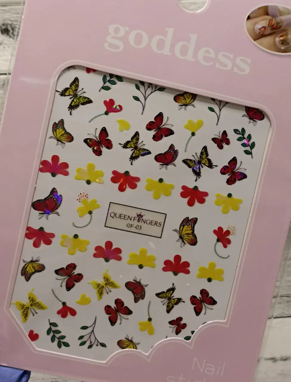 Nagelsticker für Nageldesign mit selbstklebender Rückseite