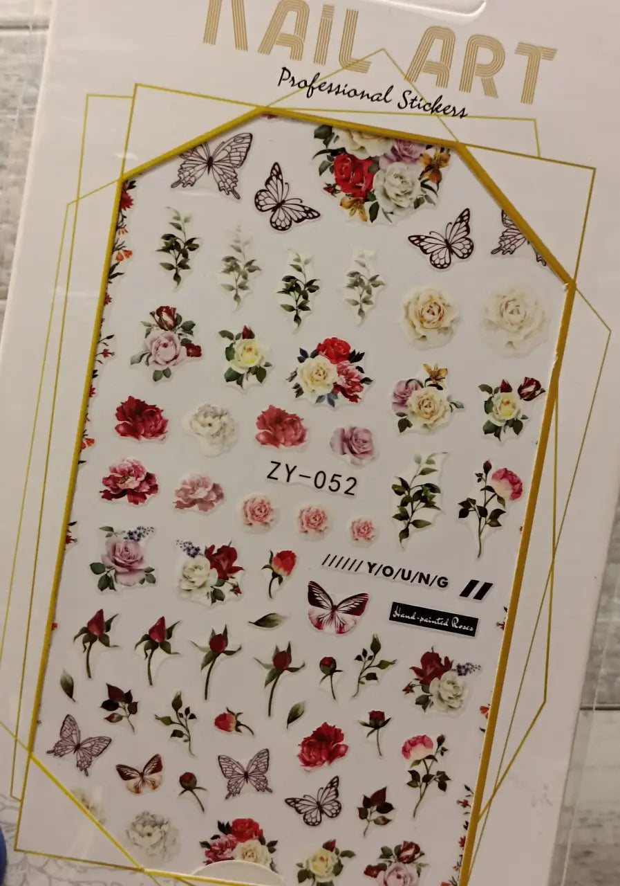 Nagelsticker für Nageldesign mit selbstklebender Rückseite