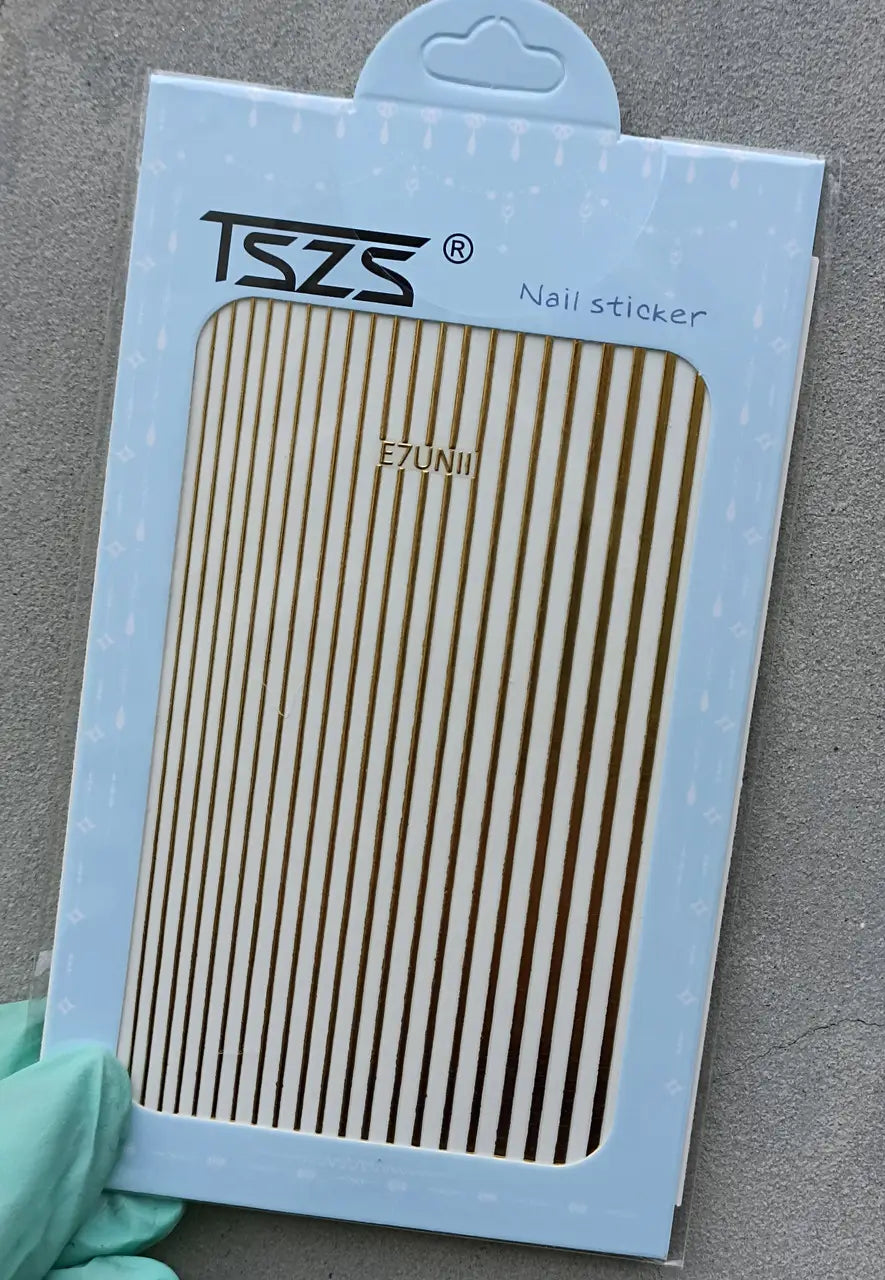 Flexible 3D-Manikürebänder Gold