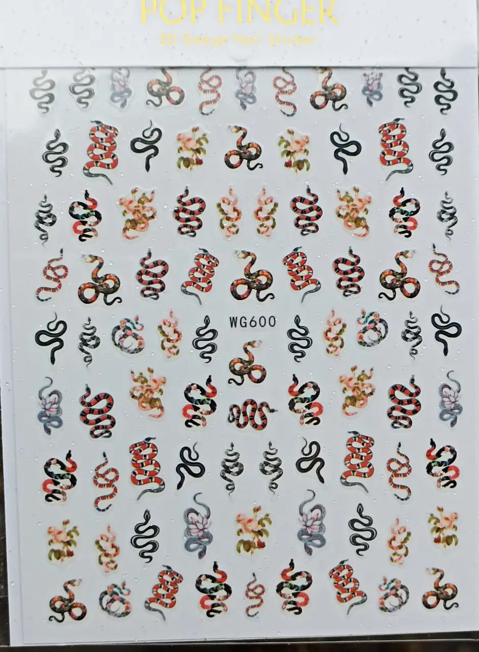 Nagelsticker für Nageldesign mit selbstklebender Rückseite WG600