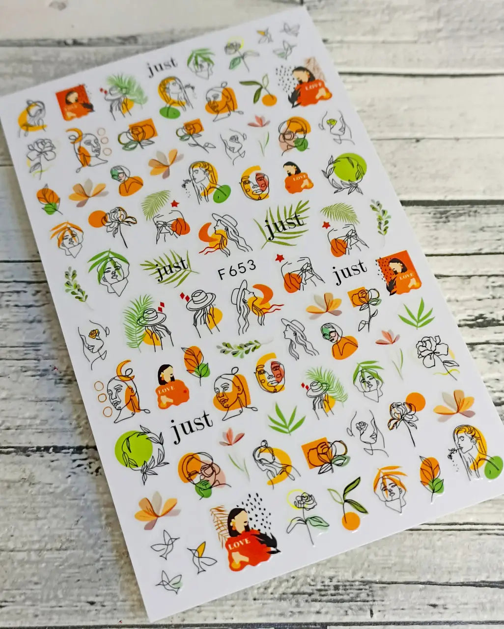 Nagelsticker für Nageldesign mit selbstklebender Rückseite