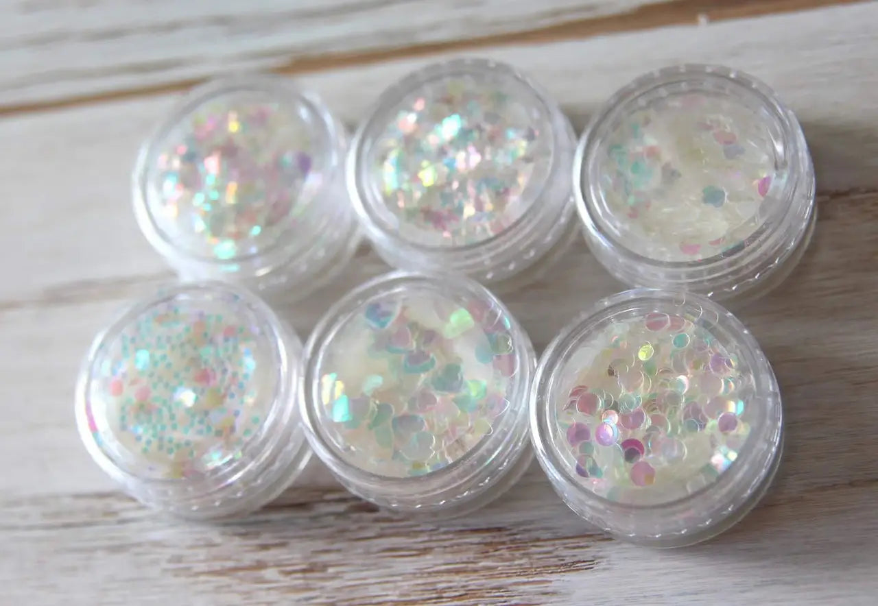 Konfetti-Chamäleon für Nageldesign, 6 stk.