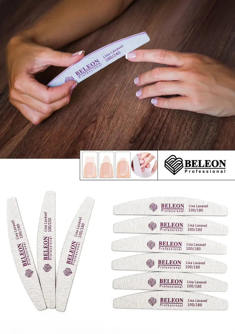 Halbmond-Mineralnagelfeil 100/180 Körnung. 1 St.