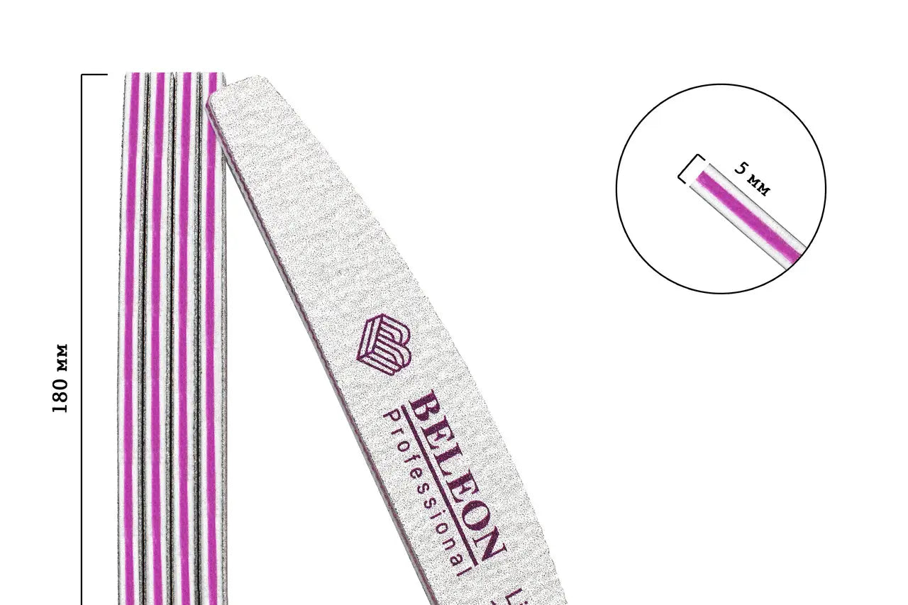 Halbmond-Mineralnagelfeil 100/180 Körnung. 1 St.