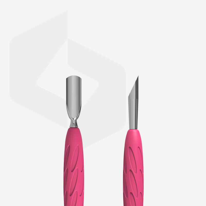 Nagelhautschieber Mit Silikongriff "Gummy" UNIQ 10 TYP 2 (Schmaler Runder Schieber + Schräger Schie