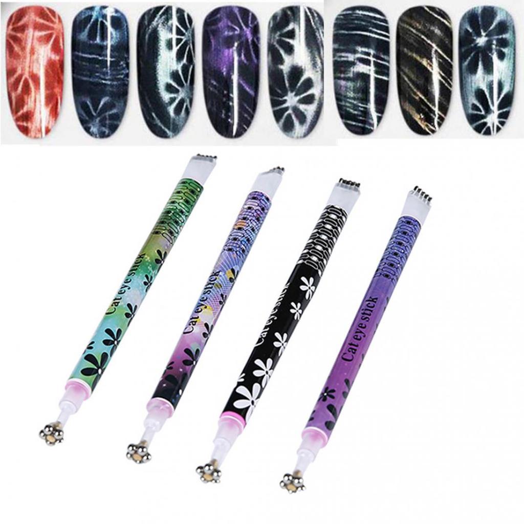 Magischer magnetischer Zauberstab Blume zwei Seiten für 3D magnetischer Gel-Nage