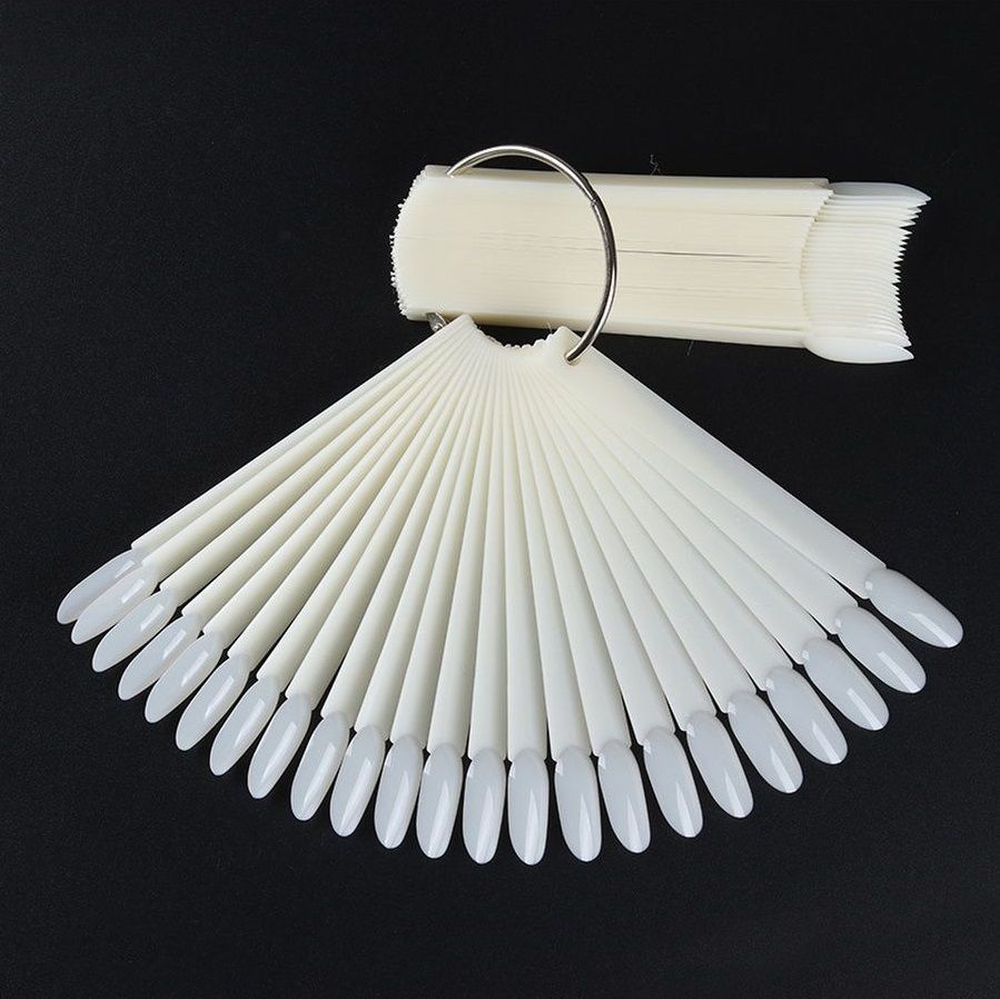 Nailart Tips mit Ring Stick •Mandel Form , Weit  50 Stück