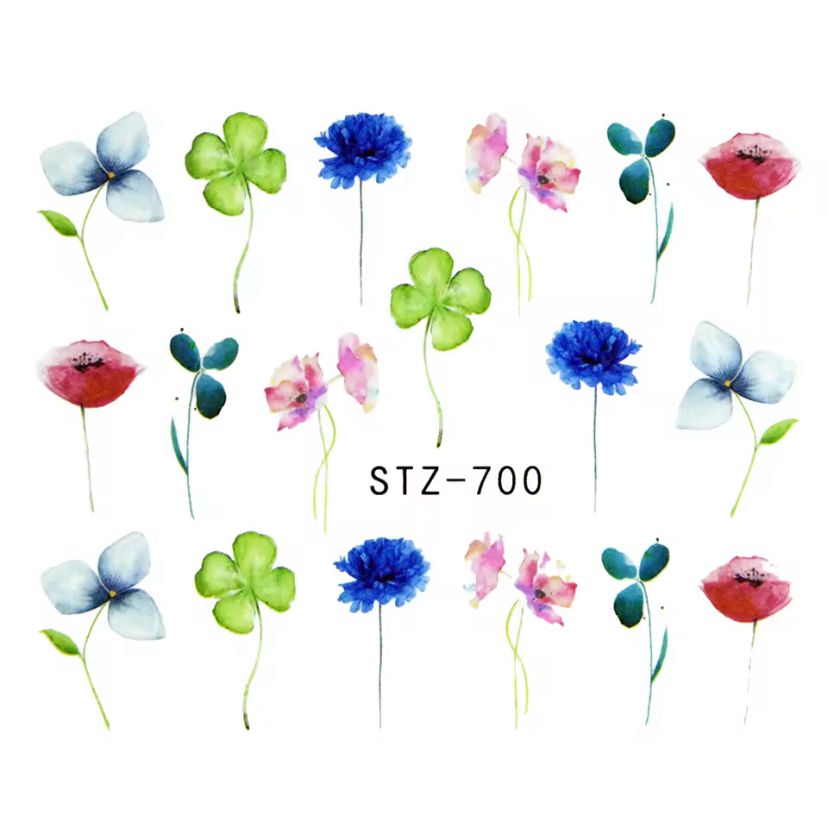 Wasserabziehbilder  STZ-700 Blumen