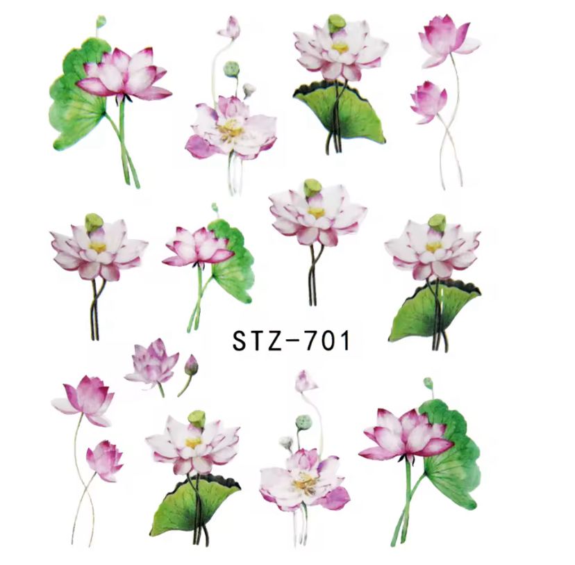Wasserabziehbilder  STZ-701 Blumen