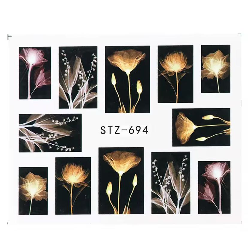 Wasserabziehbilder  STZ-694 Blumen