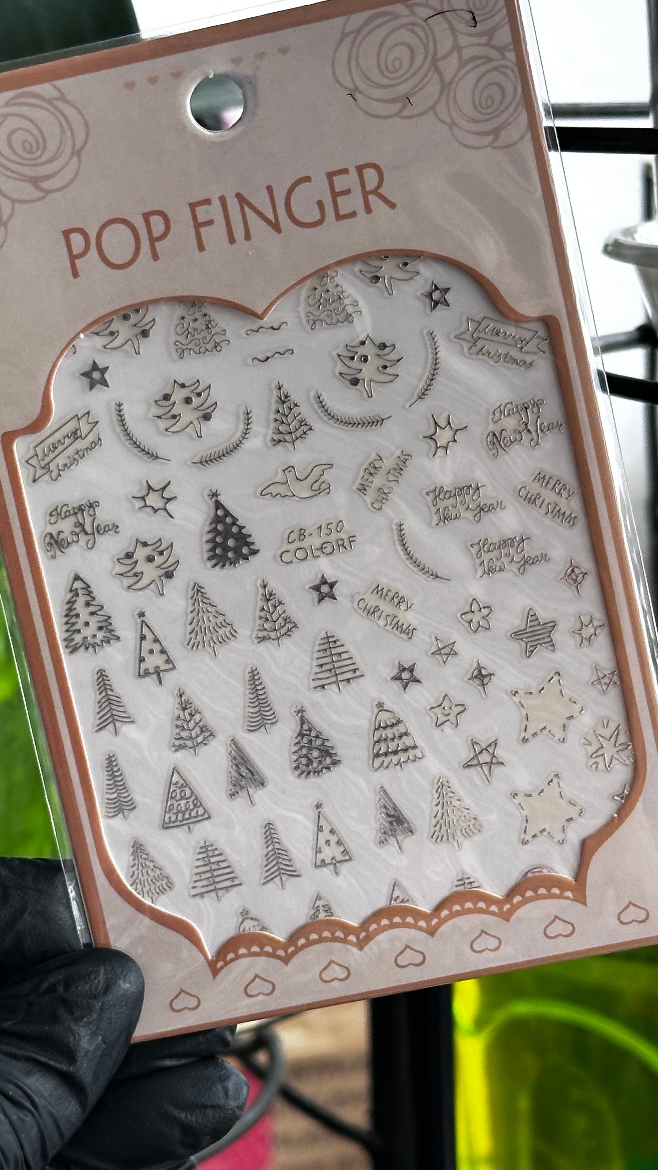 Nagelaufkleber Silver