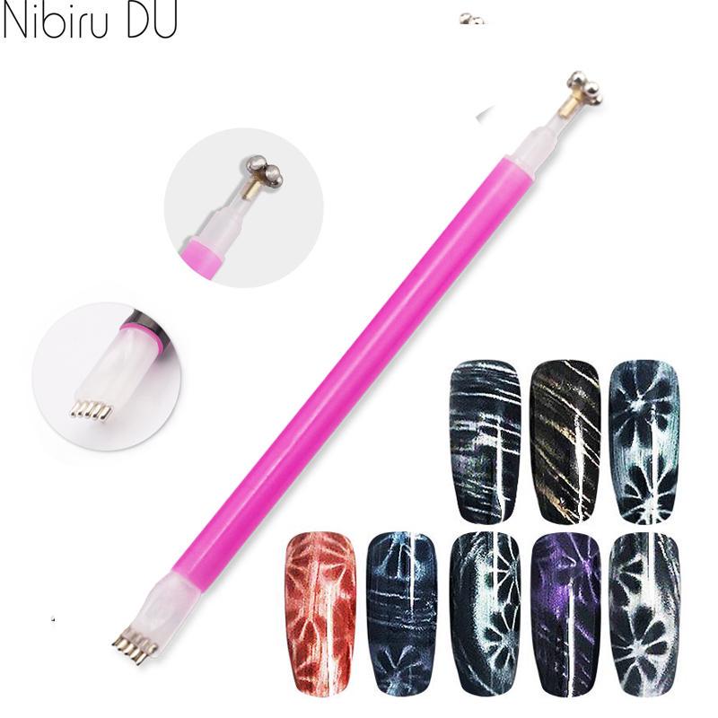 Magischer magnetischer Zauberstab Blume zwei Seiten für 3D magnetischer Gel-Nage