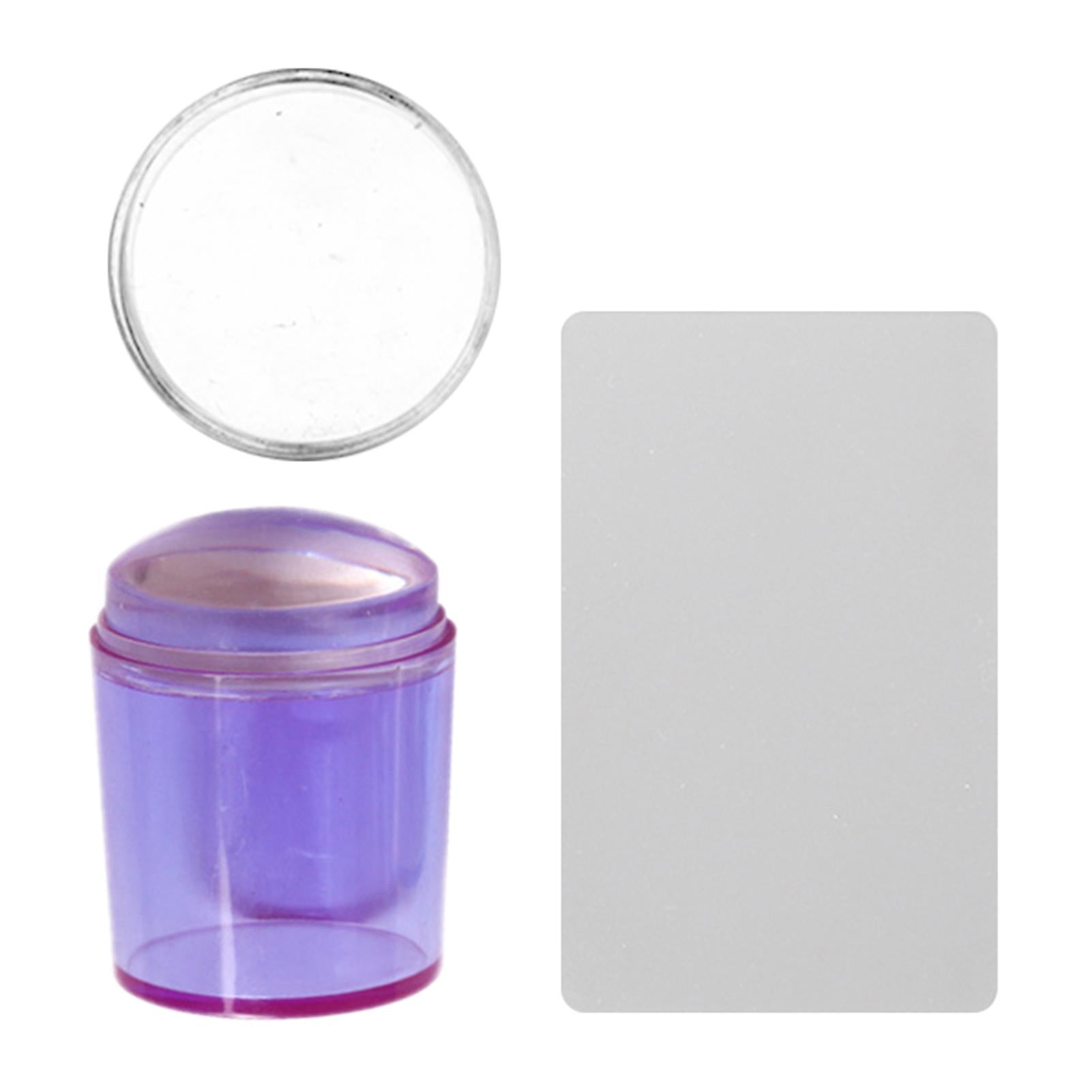 Stempelstempel lila , groß + Platte