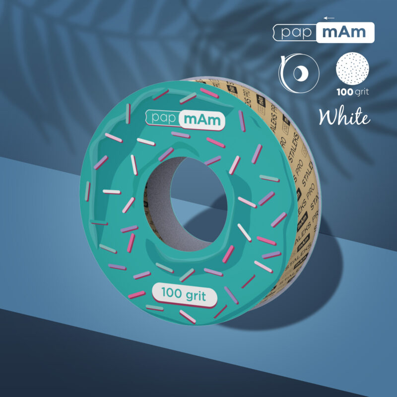 Nachfüllrolle fur Ersatz-Nagelfeilen, Plastikrolle STALEKS PRO 100grit