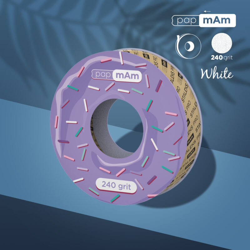 Nachfüllrolle fur Ersatz-Nagelfeilen, Plastikrolle STALEKS PRO 240grit