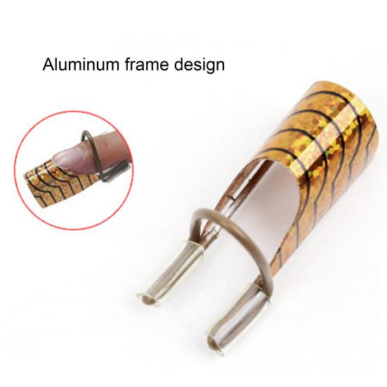 Wiederverwendbare untere Nagelformen, 5 Stück pro Packung Gold