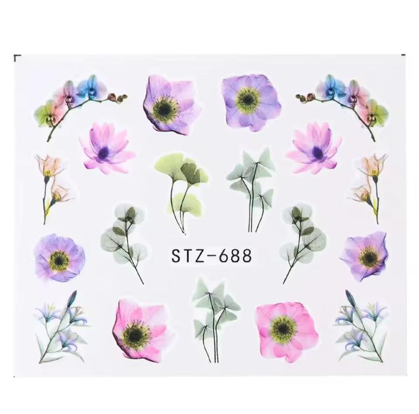 Wasserabziehbilder  STZ-688 Blumen