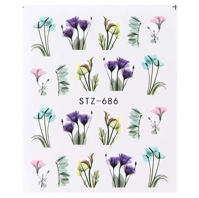 Wasserabziehbilder  STZ-686 Blumen