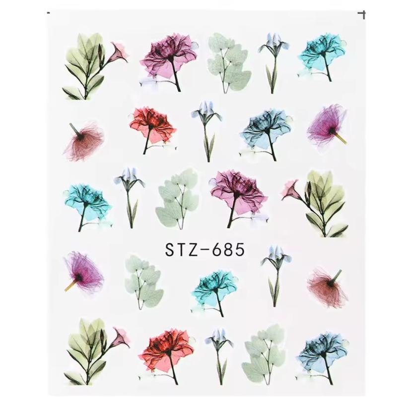 Wasserabziehbilder  STZ-685 Blumen