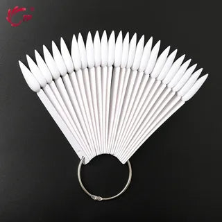 Nailart Tips mit Ring Stick •Stiletto , White 50 Stück