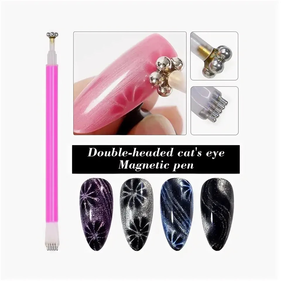 Magischer magnetischer Zauberstab Blume zwei Seiten für 3D magnetischer Gel-Nage