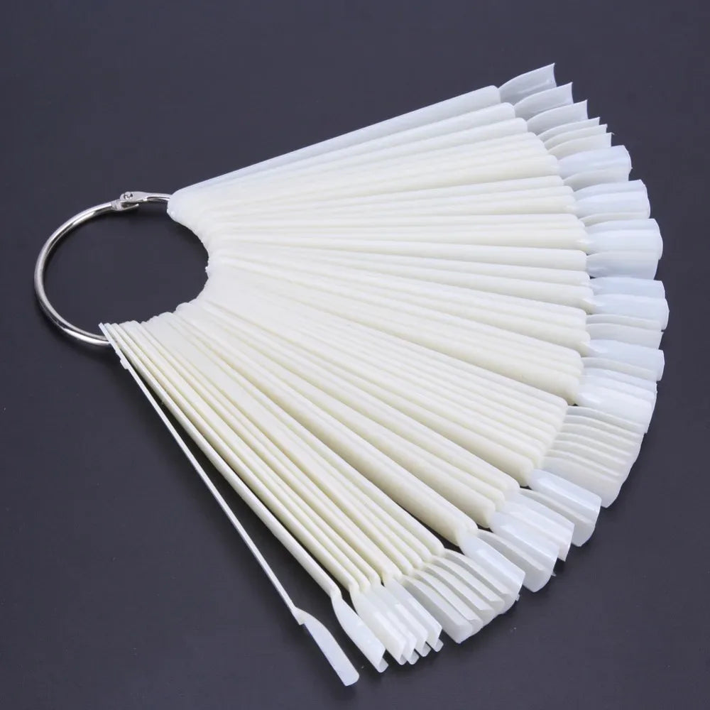 Nailart Tips mit Ring Stick  , White 50 Stück